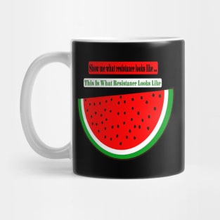 Show Me What Resistance Looks Like - This Is What Resistance Looks Like - Watermelon - Back Mug